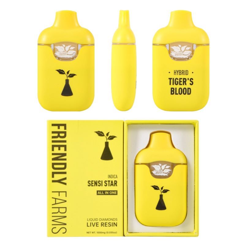 Friendly Farms 1g 2g Empty Disposable Vape Pen Packaging